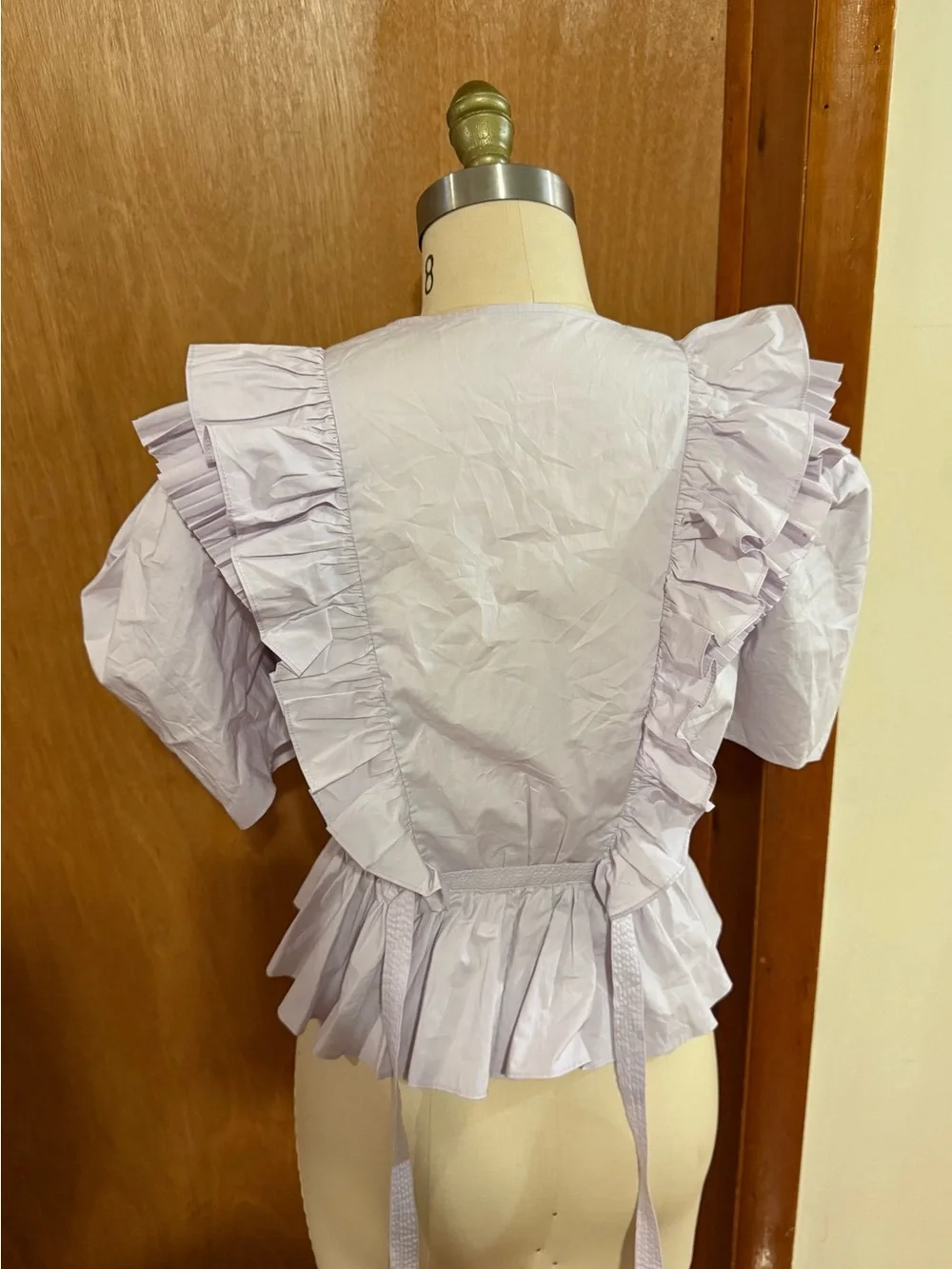 Ulla Johnson Lavender Ruffle Peplum Blouse
